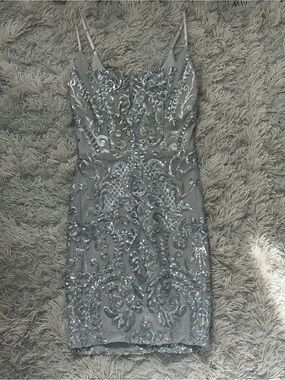 Gray homecoming dress